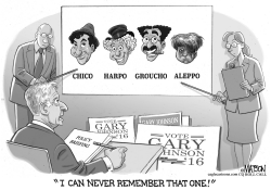 GARY JOHNSON CAN'T REMEMBER ALEPPO by RJ Matson