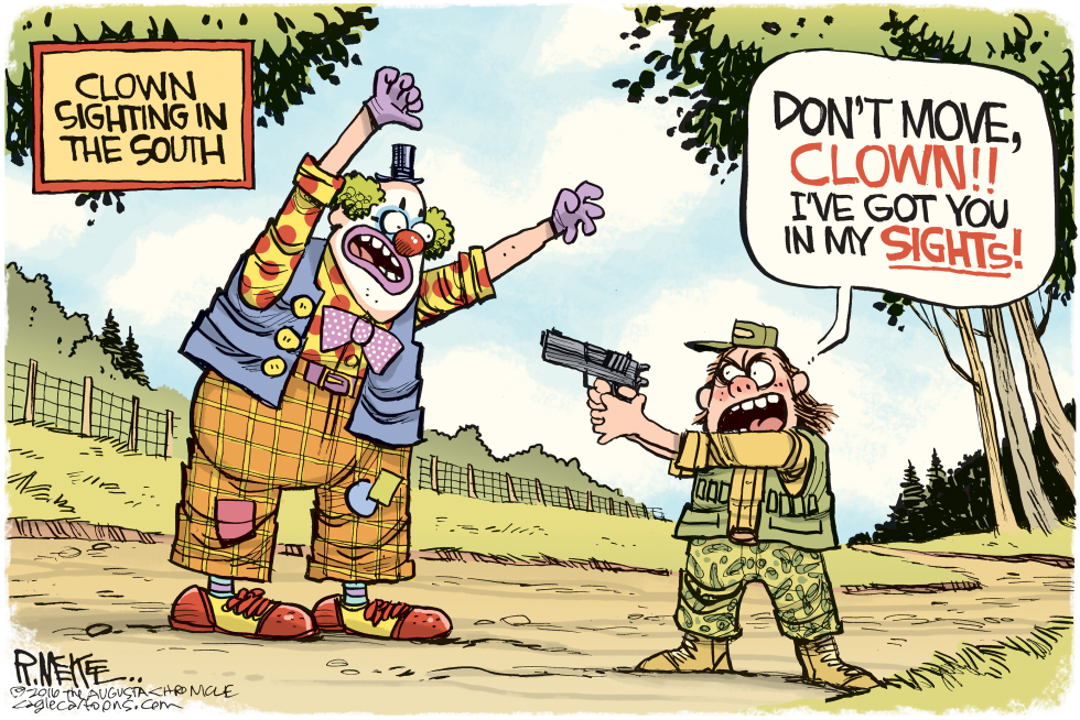  CLOWN SIGHTING by Rick McKee