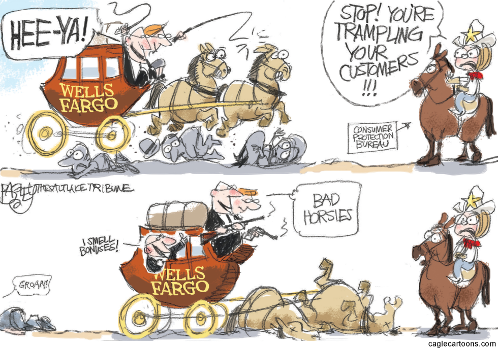  WELLS FARGO WEENIE WAGON by Pat Bagley