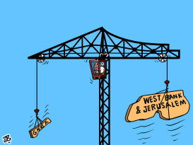 ISRAELS CRANE by Emad Hajjaj