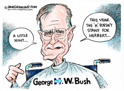 GEORGE H W BUSH AND HILLARY by Dave Granlund