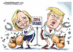 HILLARY TRUMP 2016 DEBATE by Dave Granlund