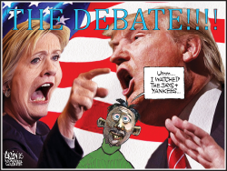 HILLARY-TRUMP DEBATE by Aislin