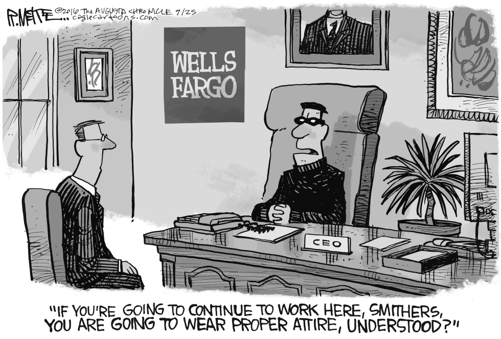  WELLS FARGO by Rick McKee