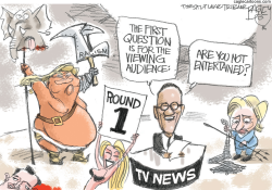 FIRST DEBATE by Pat Bagley