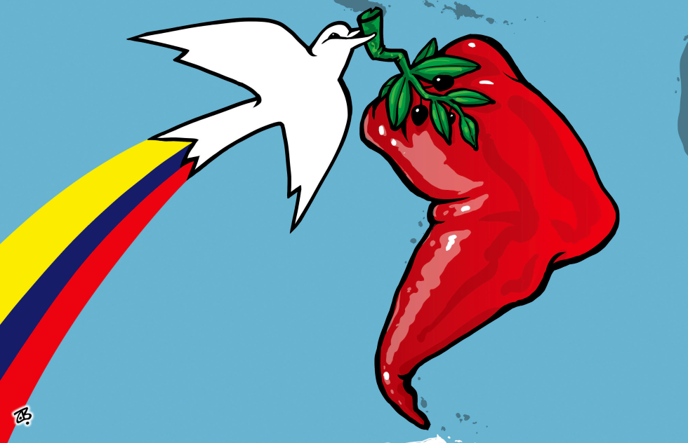  PEACE IN COLOMBIA  by Emad Hajjaj