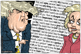 DONALD AND HILLARY DEBATE by Wolverton