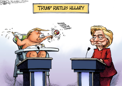 HILLARY RATTLED by Nate Beeler