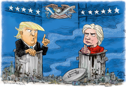 PRESIDENTIAL DEBATE GARBAGE by Daryl Cagle