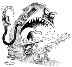 GAS PUMP BITE by Daryl Cagle