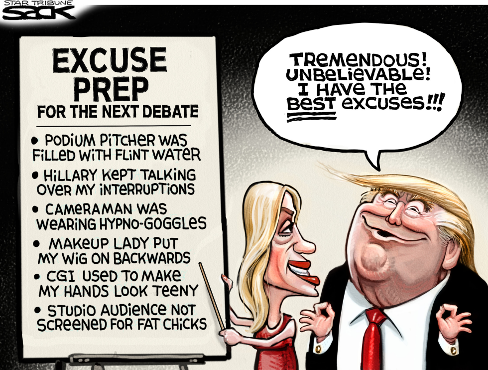  TRUMP EXCUSES by Steve Sack