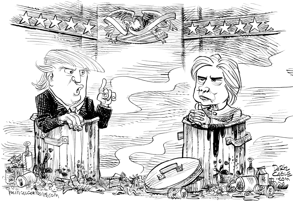  BASURA DEL DEBATE PRESIDENCIAL by Daryl Cagle