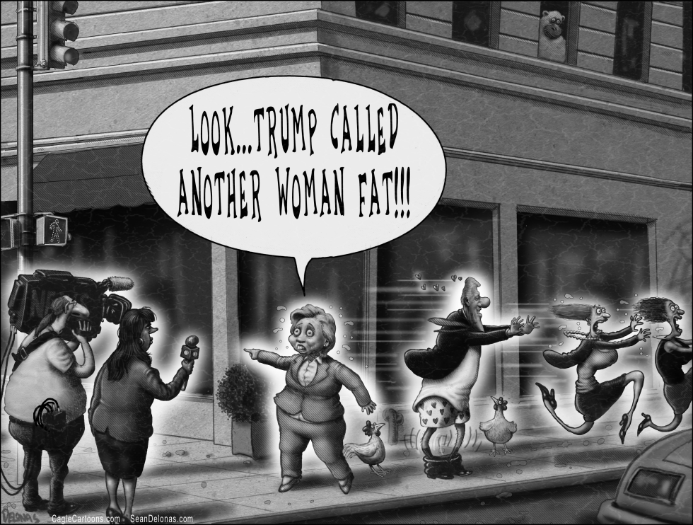  HILLARY CLINTON WOMEN TRUMP GREYSCALE by Sean Delonas