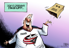 LOCAL OH - CBJ FACE-OFF by Nate Beeler