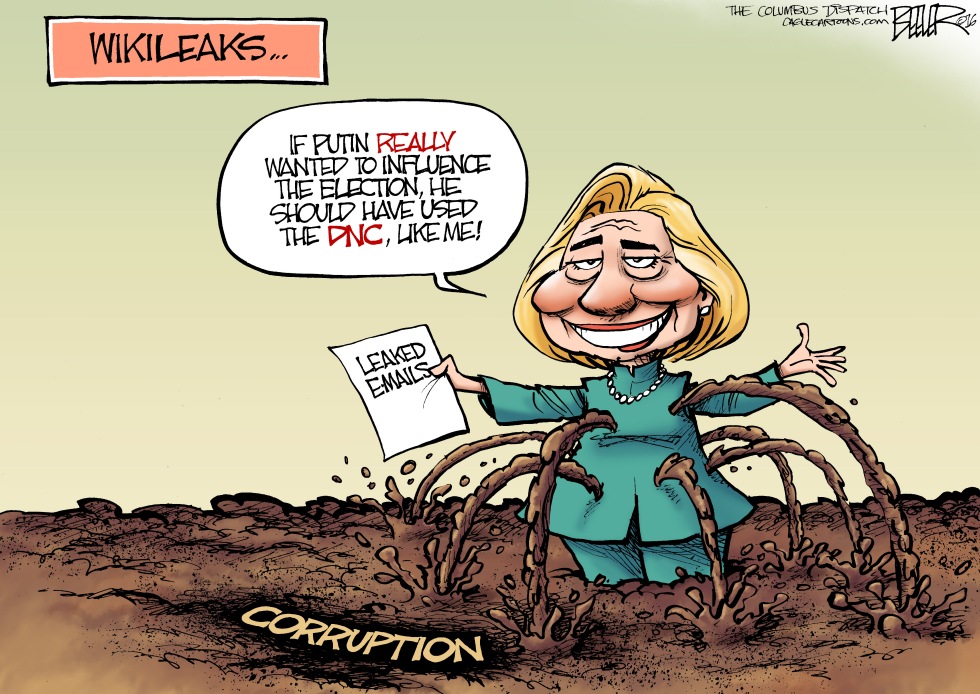  LEAKY HILLARY by Nate Beeler