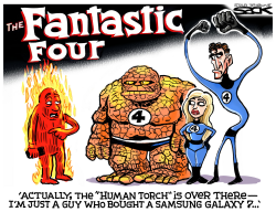 FANTASTIC FOUR FIRE by Steve Sack