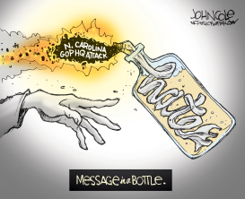 NC GOP FIREBOMBING by John Cole