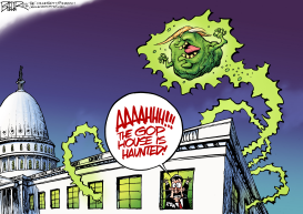 HAUNTED GOP HOUSE by Nate Beeler