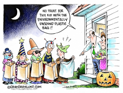 CORRECT PLASTIC BAG USAGE by Dave Granlund