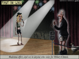 MADONNA CLINTON VOTE by Sean Delonas