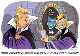 TRUMP COMPLAINS ABOUT RIGGED MIRROR by RJ Matson