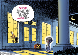 SYRIA TRICK OR TREAT by Nate Beeler