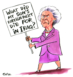 BARBARA BUSH - A PRO-WAR MOTHER  by Christo Komarnitski