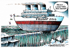 TRUMP DIRECTION 2016 by Dave Granlund