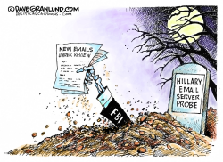 FBI REOPENS HILLARY EMAIL PROBE by Dave Granlund