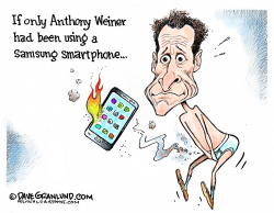 ANTHONY WEINER AND SMARTPHONES by Dave Granlund