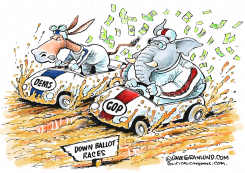 DOWN BALLOT RACES by Dave Granlund