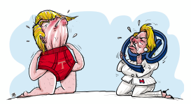 TRUMP & HILLARY by Emad Hajjaj