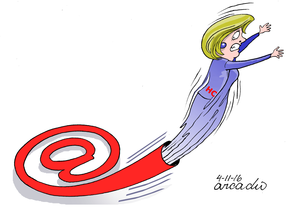  HILLARY AND THE EMAILS/ HILLARY Y LOS CORREOS by Arcadio Esquivel