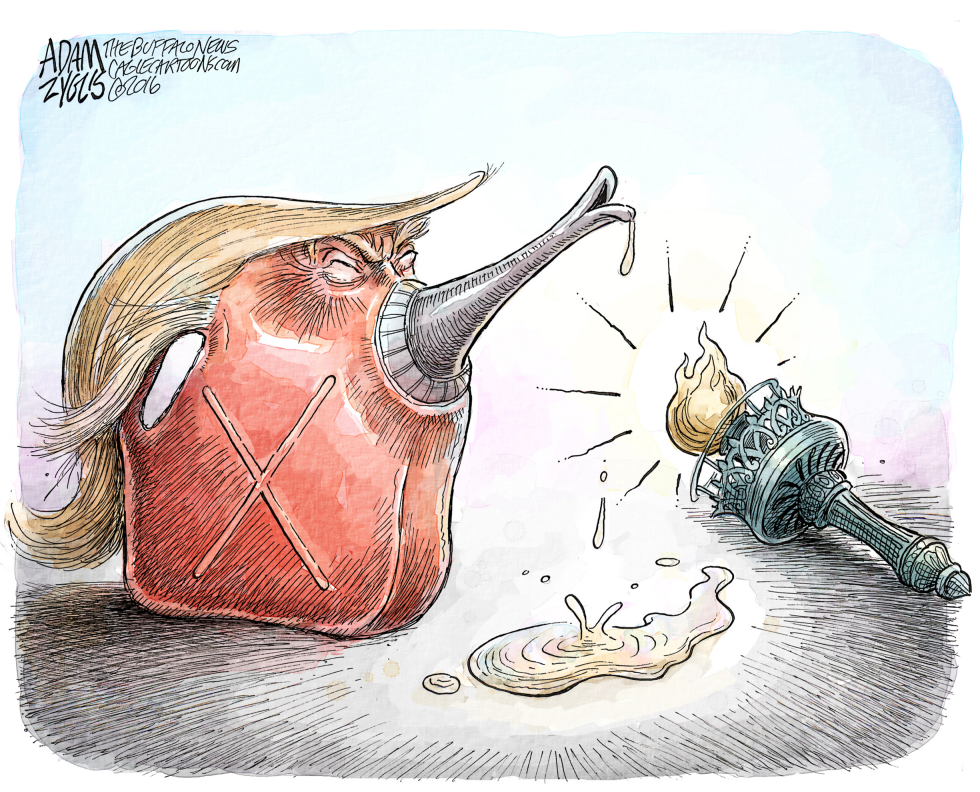  DANGER TO OUR DEMOCRACY by Adam Zyglis