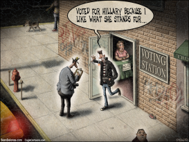 VOTING ELECTION HILLARY  by Sean Delonas