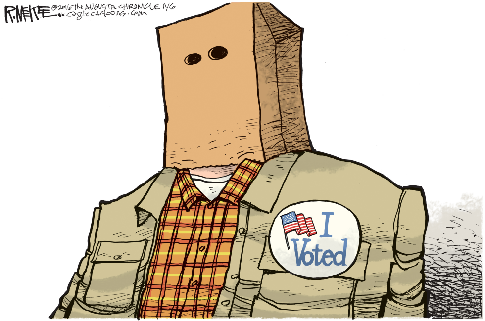  UNKNOWN VOTER by Rick McKee