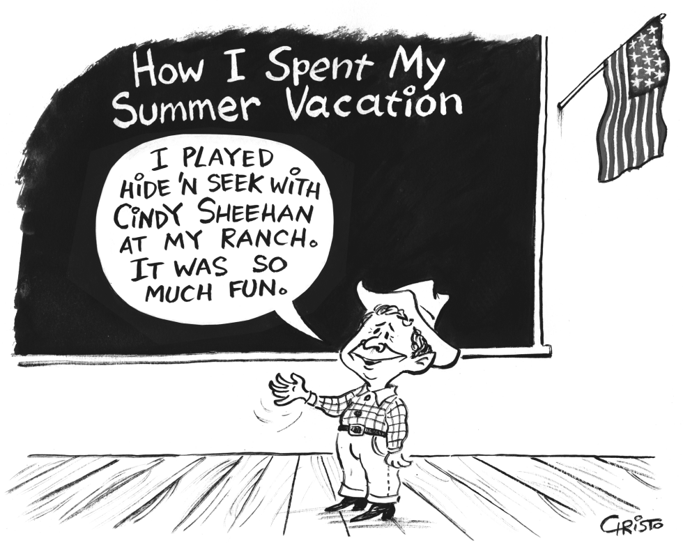  BUSH'S SUMMER VACATION - B&W by Christo Komarnitski