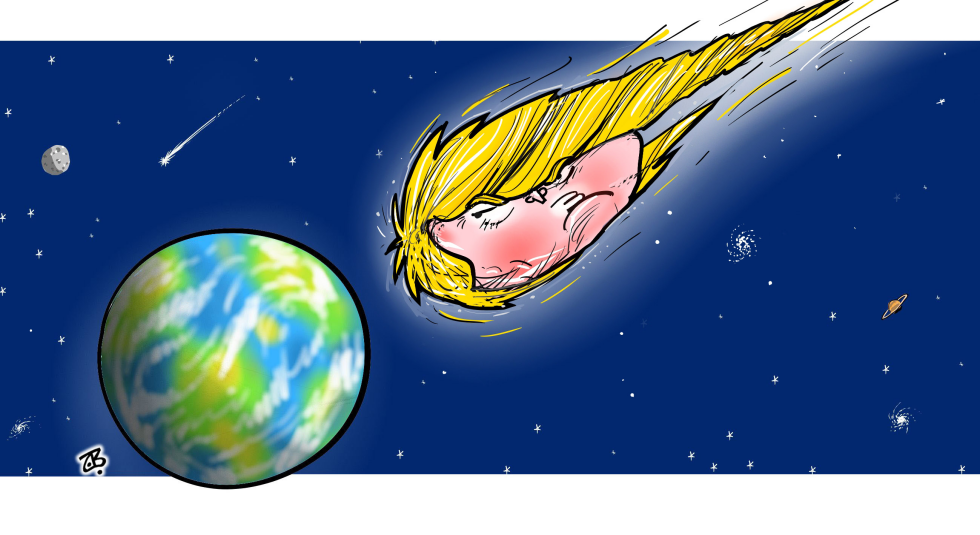  TRUMP INCOMING by Emad Hajjaj