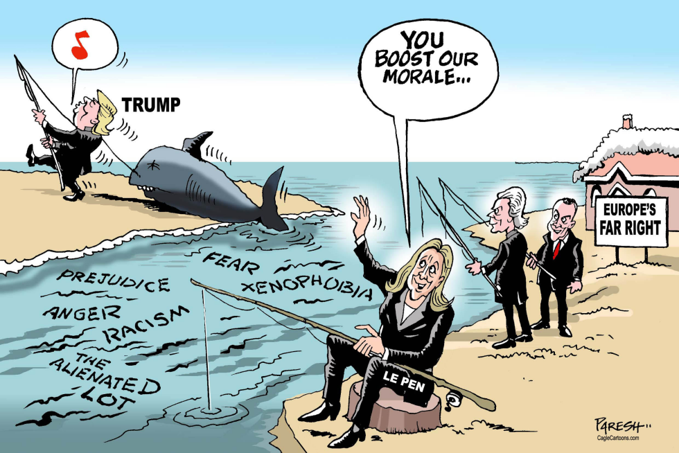  TRUMP & EUROPE FAR RIGHT by Paresh Nath