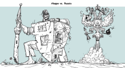 ALEPPO VS RUSSIA by Emad Hajjaj