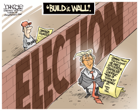 TRUMP'S NEW WALL by John Cole