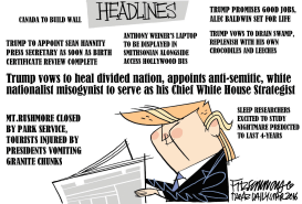 TRUMP HEADLINES by David Fitzsimmons