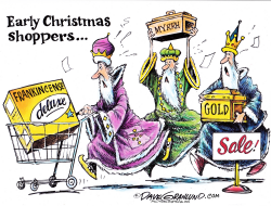 EARLY CHRISTMAS SHOPPERS by Dave Granlund