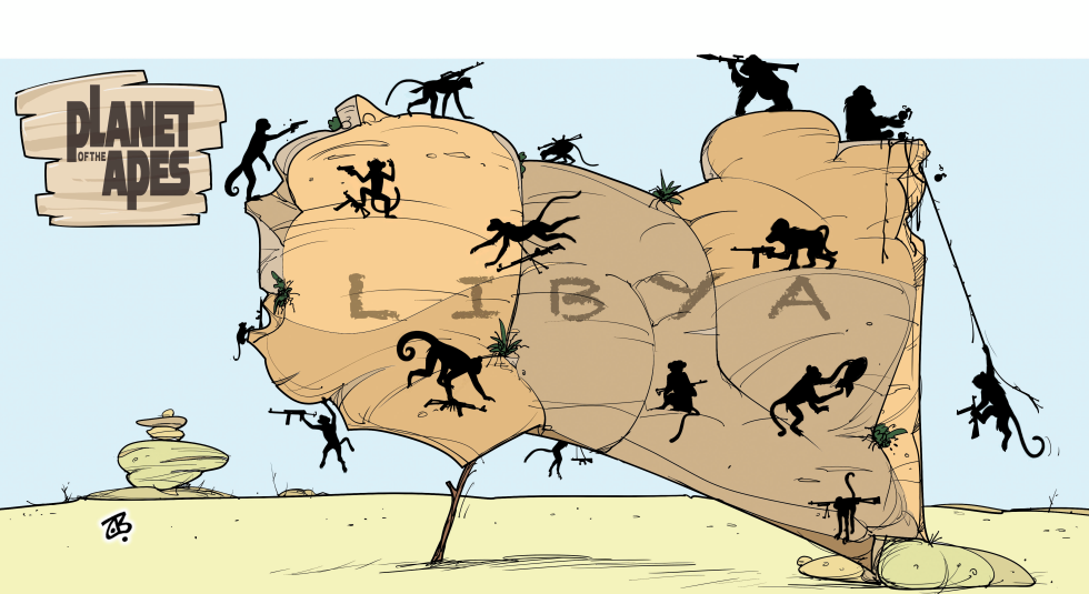  PLANET OF THE APES IN LIBYA by Emad Hajjaj