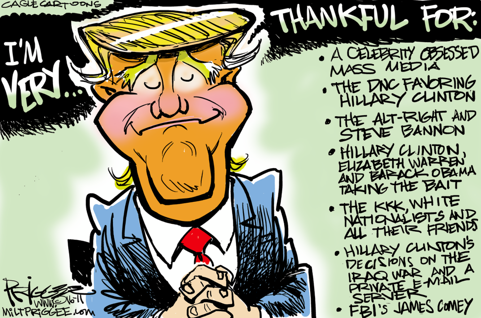  TRUMP THANKS by Milt Priggee