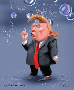 TRUMP AND SOAP BUBBLES by Riber Hansson