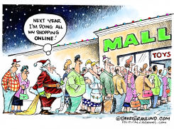 ONLINE XMAS SHOPPING by Dave Granlund