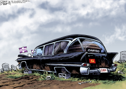 FIDEL FUNERAL by Nate Beeler