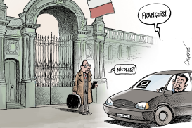 FRANCE PRESIDENTS HOLLANDE AND SARKOZY by Patrick Chappatte