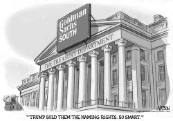 US TREASURY DEPARTMENT IS GOLDMAN SACHS SOUTH by RJ Matson